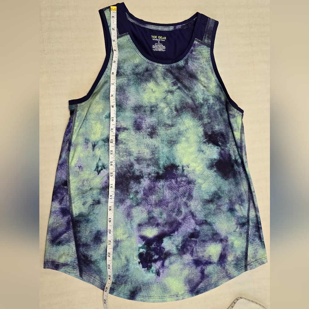 Tek Gear Blue and Green Tie-Dye Tank Top - Picture 6 of 7